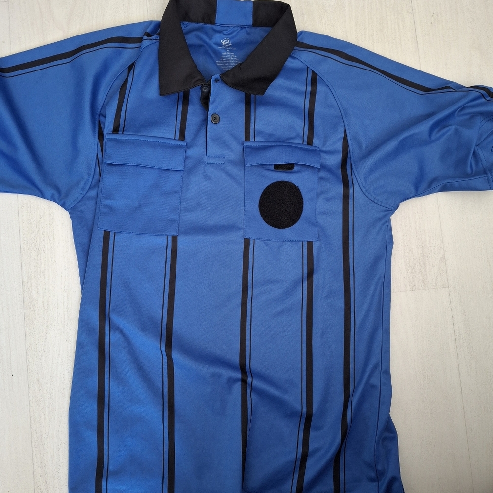 Blue Adult large And Red XL soccer referee Jersey